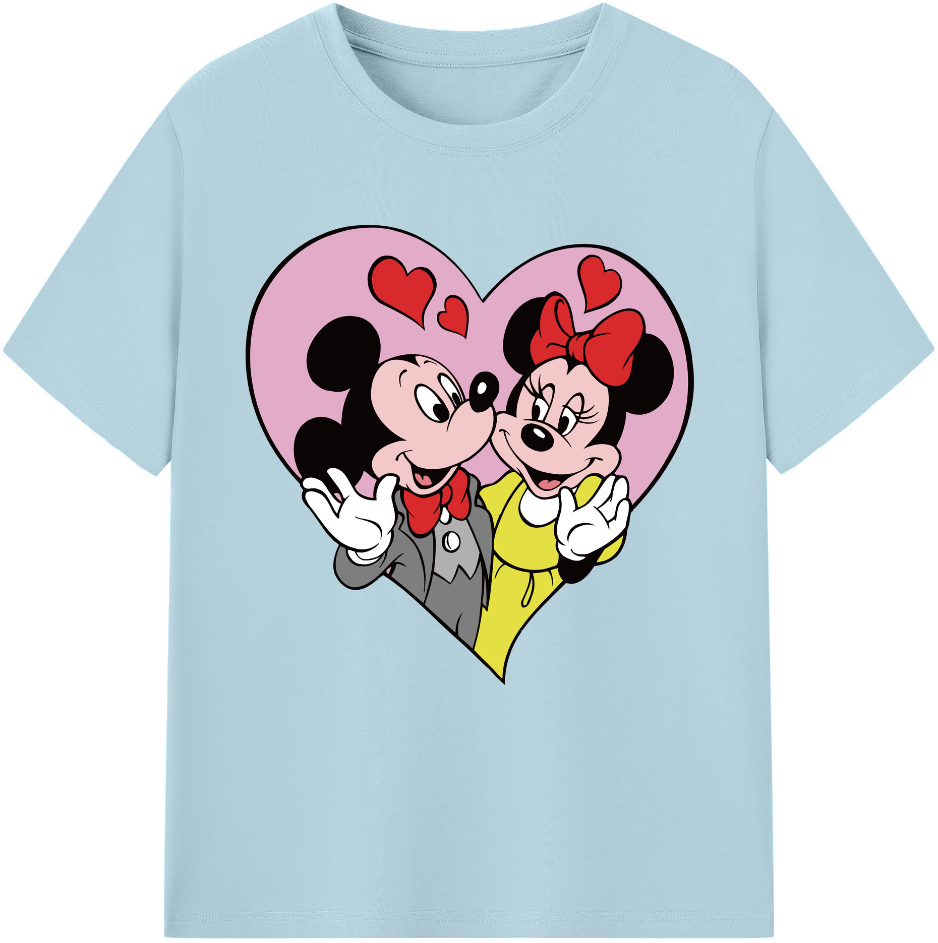 （画像用） ミッキーマウス Mickey Mouse 綿100％半袖Tシャツ（フロントプリント）